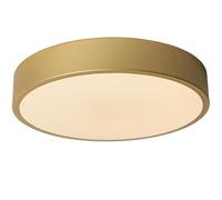 LUCIDE UNAR - Lámpara de techo - Ø 30 cm - LED 3 StepDim - 1x18W 2700K - Oro mate/Latón