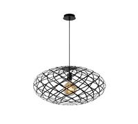 LUCIDE WOLFRAM - Lámpara colgante - Ø 65 cm - 1xE27 - Negro