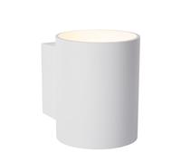 Lucide Aplique de pared Xera, blanco, Ø 8 cm, up/downlight, aluminio