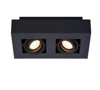Lucide Foco de techo Xirax, 2 luces, negro