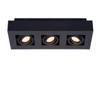 LUCIDE XIRAX - Foco de techo - LED Dim to warm - GU10-3x5W 2200K/3000K - Negro