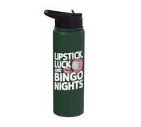 Luck And Bingo Nights - Cita divertida de bingo Stainless Steel Insulated Water Bottle