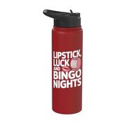 Luck And Bingo Nights - Cita divertida de bingo Stainless Steel Insulated Water Bottle