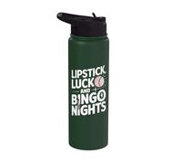 Luck Luck And Bingo Nights - Funny Bingo Stainless Steel Insulated Water Bottle
