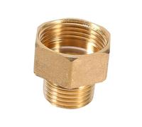 LUCKDANO A Adaptador Reductor Adaptador Reductor de Buje Hexagonal de Tubo de Latón - Rosca Macho /2 BSPT A Rosca Hembra 3/4 BSPT - A Prueba de Agua y Compatible - Ideal para Medidores,