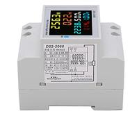 LUCKDANO D52-2066 Kilovatios Hora D522066 Medidor de Energía Monofásico, Medidor de Energía Montado en Riel de 220 V, CA 40,0-300,0 V, Pantalla de Seis Parámetros