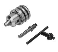 LUCKDANO Plus Chuck Taladro 3.0-16MM Kit Adaptador de Portabrocas |Portabrocas Tipo Llave con Adaptador de Vástago Redondo /2-20UNF |Alta Precisión y Diseño |para Tareas de Fresado y Martillo