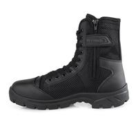 LUDEY Hombres Botas Militares Ultraligeros con Cremallera, Transpirables Botas Tácticas de Combate SN-307 W-Negro 45 EU