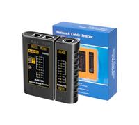 LUDHEP Tester para Cables de Red RJ11 RJ45, Comprobador de Cable Telefónico, Comprobador de Cable de LAN, ideal para mantenimiento de cables, Cable de Conexión para CAT6A, CAT6, CAT5E, CAT5
