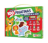 LUDUM - MALETIN 100 PEGATINAS - ANIMALES EN LA SELVA