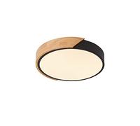 LuFun Lampara Techo 24W, Plafones de Techo Modernos Ø30cm, Madera Redondo Plafón Led Techo para Dormitorio Sala de estar Cocina Corredor Salón Comedor Pasillo Hogar Oficina, Blanco cálido 3000K