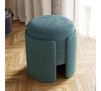 Lujoso taburete suave y peludo, asiento de tocador multifuncional resistente para decoración del hogar