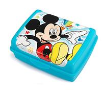 LULABI LULABI DISNEY MICKEY MOUSE URBAN Fiambrera óptima para portar el almuerzo de los niños, sandwichera escolar, lonchera infantil,hecha de polipropileno, tamaño 17 x 13 x 6.5 cm, 900 g
