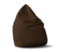Lumaland Beanbag Puff Otomano XL Comfort Line | 60 x 45 cm & 120Lt | Sillón Gigante Infantil & Gamer para una Comodidad Total | Cojín de Relax con Costuras Reforzadas y Relleno de Perlas EPS [Marrón]