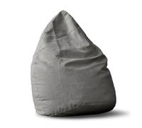 Lumaland Beanbag Puff Otomano XL Comfort Line | 60 x 45 cm & 120Lt | Sillón Gigante Infantil & Gamer para una Comodidad Total | Cojín de Relax con Costuras Reforzadas y Relleno de Perlas EPS [Gris]