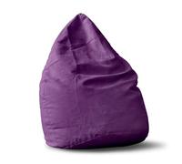 Lumaland Beanbag Puff Otomano XL Comfort Line | 60 x 45 cm & 120Lt | Sillón Gigante Infantil & Gamer para una Comodidad Total | Cojín de Relax con Costuras Reforzadas y Relleno de Perlas EPS [Violeta]