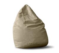 Lumaland Beanbag Puff Otomano XL Comfort Line | 60 x 45 cm & 120Lt | Sillón Gigante Infantil & Gamer para una Comodidad Total | Cojín de Relax con Costuras Reforzadas y Relleno de Perlas EPS [Beige]