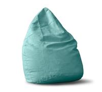 Lumaland Beanbag Puff Otomano XL Comfort Line | 60x45cm & 120Lt | Sillón Gigante Infantil & Gamer para una Comodidad Total | Cojín de Relax con Costuras Reforzadas y Relleno de Perlas EPS [Turquesa]