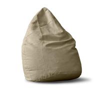 Lumaland Beanbag Puff Otomano XL Comfort Line | 80 x 65 cm & 220Lt | Sillón Gigante Infantil & Gamer para una Comodidad Total | Cojín de Relax con Costuras Reforzadas y Relleno de Perlas EPS [Beige]