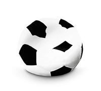 Lumaland Beanbag Puff Pelota de Fútbol - Sofa Grande Adulto, Infantil & Gamer para Comodidad Total - Sillón de Relax con Costuras Reforzadas y Relleno de Perlas EPS - 90x90x50 cm / 170 lt