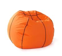 Lumaland: Asiento de lujo con forma de balón de baloncesto – Cojín de alta calidad de la línea Comfort, tamaño pequeño. Asiento tipo saco de frijoles, sillón, enorme asiento