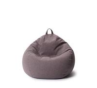 Lumaland Puf Comfort Line | Cojín Beanbag 70x80x50 cm con más de 1 millón de perlas EPS ajustables | Sillón suave y cómodo para niños y adultos | 120 L de volumen [gris]