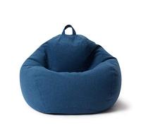 Lumaland Puf Comfort Line | Cojín suave y cómodo 90 x 110 x 50 cm | 1,9M perlas de poliestireno | Ideal para niños y adultos | 250 L [azul]