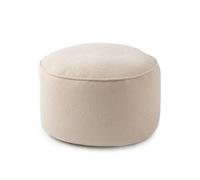 Lumaland Puf puf de la Gama Teddy | Taburete Interior con Relleno | Sillón Compacto con Perlas de poliestireno expandido | 3 en 1: puf, Mesa y reposapiés | Bean Bag - pequeño y Esponjoso | Ø 25 x 45