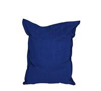 Lumaland Puff Pera Gigante | Bean Bag de Micro Terciopelo para Interior con Funda Lavable | 140cm x 180cm Bolsa de Frijoles | Bolsa Interior rellenable Incl. 380 litros de Perlas de EPS [Azul Real]