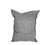 Lumaland Puff Pera Gigante | Bean Bag XXL de Micro Terciopelo para Interior con Funda Lavable | 140cm x 180cm Bolsa de Frijoles | Bolsa Interior rellenable Incl. 380 litros de Perlas de EPS [Gris]