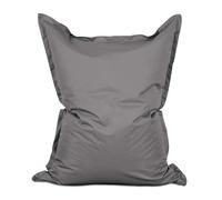Lumaland Puff Pera Gigante | Bean Bag XXL para Interior & Exterior con Funda Lavable | 140cm x 180cm | Bolsa de Frijoles | Bolsa Interior rellenable Incl. 380 litros de Perlas de EPS [Gris]