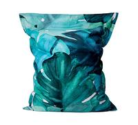 LUMALAND, sillón tipo "pouf" XXL, diseño botánico, ideal para el salón y cojín de asiento resistente para exteriores