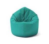 Lumaland Puff Pera Redondo Grande 120 x 80 x 75 cm | Sillón Relax Impermeable para Interior & Exterior | Mueble Ideal para Salón, Jardin y Terraza | con Relleno Incluido 300l [Turquesa]