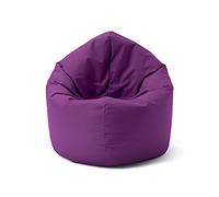 Lumaland Puff Pera Redondo Grande 120 x 80 x 75 cm | Sillón Relax Impermeable para Interior & Exterior | Mueble Ideal para Salón, Jardin y Terraza | con Relleno Incluido 300l [Morado]