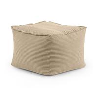 Lumaland Puf modular de pana de 140 l para sofá modular, combinación ideal con sillón, perlas de poliestireno expandido con relleno, cojín lavable para salón, dormitorio y demás