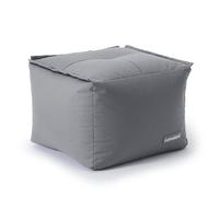Lumaland Beanbag Lounge Modular | Puf Impermeable | Taburete Ligero y Expandible Individualmente | Juego de Salón para Interior y Exterior | Asiento Lavable para Jardín | 54x54x54 cm [Gris]