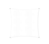 Lumaland Sunsail Cuadrado 3 x 3 Metros | Protección Solar Resistente a la Intemperie In uerdas de sujeción | Terraza, jardín y balcón, Tejido de Vela HDPE, protección UV [Blanco]