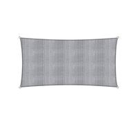 Lumaland Sunsail Rectangular 3 x 5 Metros | Protección Solar Resistente a la Intemperie In uerdas de sujeción | Terraza, jardín y balcón, Tejido de Vela HDPE, protección UV [Gris Claro]