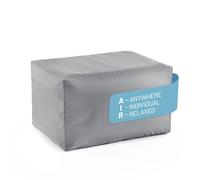 Lumaland Taburete de camping hinchable, bolsa de asiento al aire libre, ideal para asientos y sofás, asiento de aire ajustable, carga máxima de 150 kg y resistente al agua, 60 x 45 x 35 cm