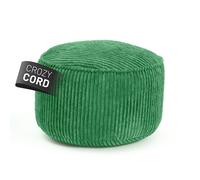 Lumaland Puf compacto para juegos de 50 l: cómodo taburete, práctica mesa y elegante reposapiés para interiores | Ø 25 x 45 cm [verde oscuro]