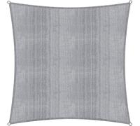 Lumaland: Vela solar cuadrada, 4 x 4 metros, protección solar, protección UV, color gris claro