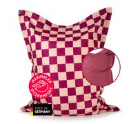 LUMALAND XXL Saco de Asiento a Cuadros Beanbag 140x180 Cojín de Asiento Gigan...