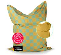 LUMALAND XXL Saco de Asiento a Cuadros Beanbag 140x180 Cojín de Asiento Gigan...