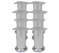 Lumanois 8X Patas de sofá Redondas cromadas 120 mm, Mobiliario Accesorios para sofás Soportes para sillas y sofás, Plateado, 1.78kg