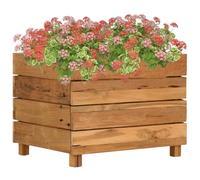 Lumanois Arriate Elevado Madera de Teca reciclada y Acero 50x40x38 cm,Casa y jardín,Jardín,Jardinería,Maceteros y jardineras,7.63kg-47421