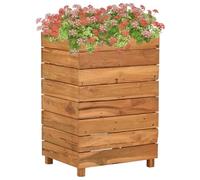 Lumanois Arriate Elevado Madera de Teca reciclada y Acero 50x40x72 cm,Casa y jardín,Jardín,Jardinería,Maceteros y jardineras,14.13kg-47427