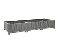Lumanois Arriate Polipropileno 120x40x23 cm, Casa y jardín Jardín Jardinería Maceteros y jardineras, Gris, 5.05kg