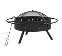 Lumanois Brasero con atizador Acero XXL 70 cm,Casa y jardín,Chimeneas,6.3kg-360064