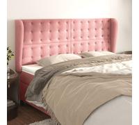 Lumanois Cabecero con Orejas de Terciopelo Rosa 163x23x118/128 cm,Mobiliario,Cabeceros y pies de Cama,21.45kg-3118449