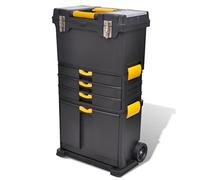 Lumanois Caja de Herramientas Carrito portátil, Bricolaje Accesorios de Bricolaje Organización y Almacenamiento de Herramientas Armarios para Herramientas, Negro, 10.15kg